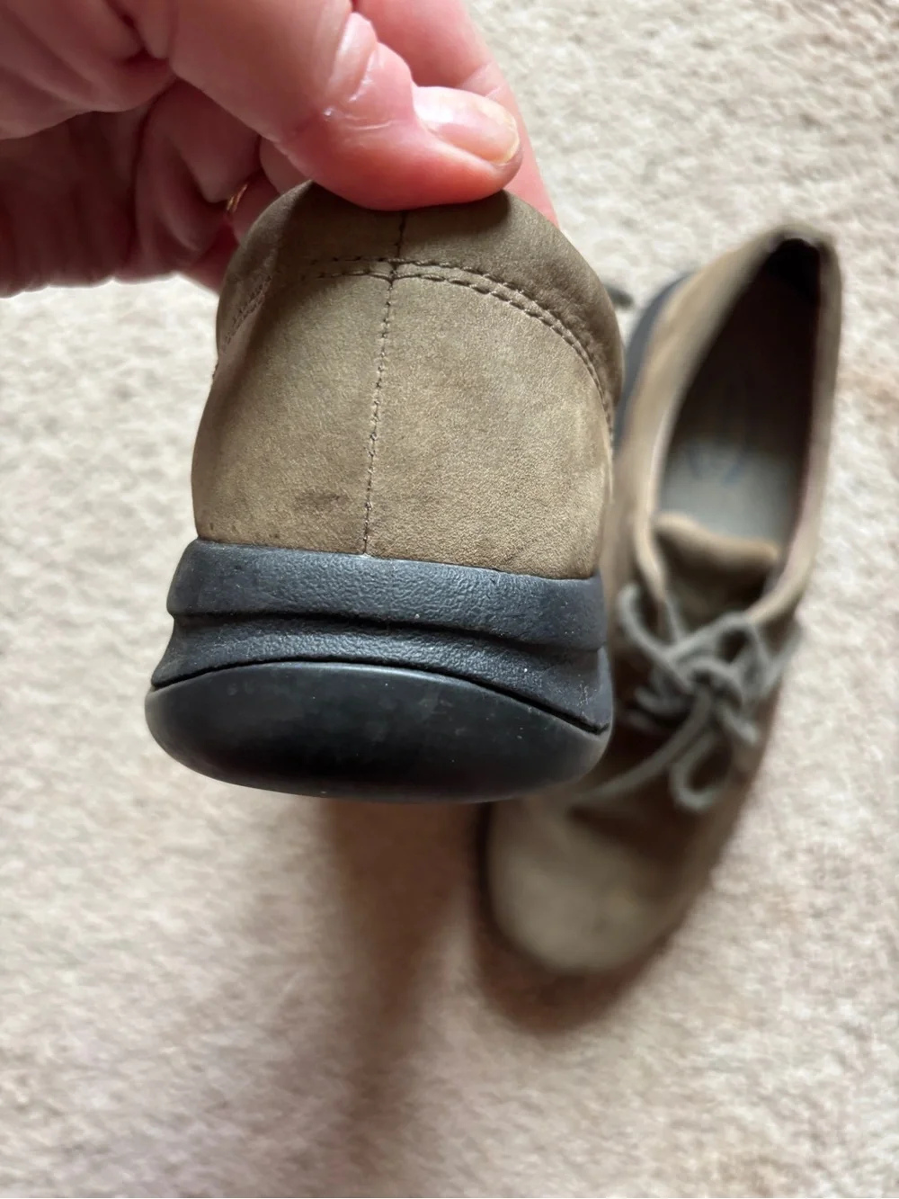 Women's Merrell topo lace up  Suede nubuck ankle Boots in dark Taupe